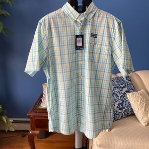 ❤️🤍💙 Pales Cool Tones Short Sleeve Chaps Button Up